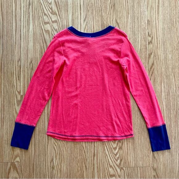 Tommy Hilfiger 1985 NYC Red Blue Thermal Shirt Top Womens Medium - Picture 7 of 15